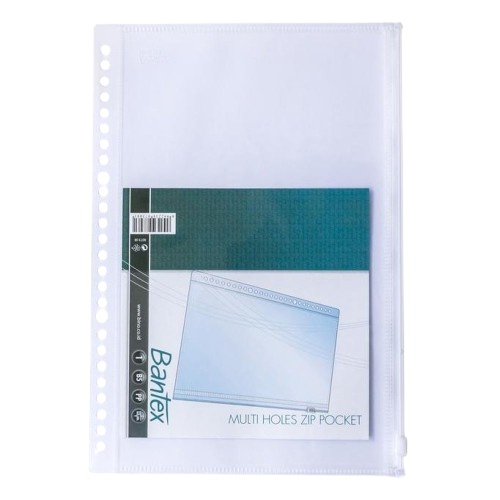 

BANTEX MULTIHOLES ZIP POCKET B5 PP 8073 08 BANTEX / POCKET FILE