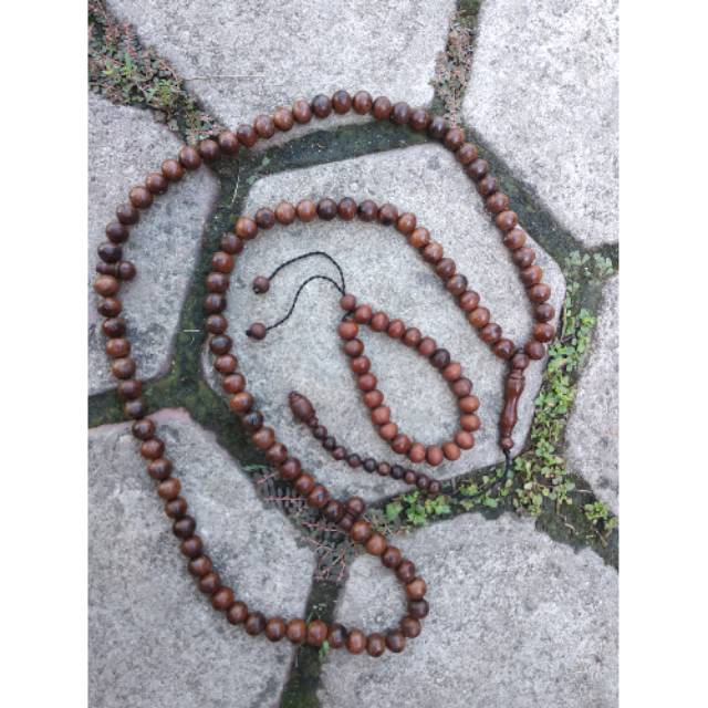 Tasbih kayu ulin manang + gelang ulin manang satu set