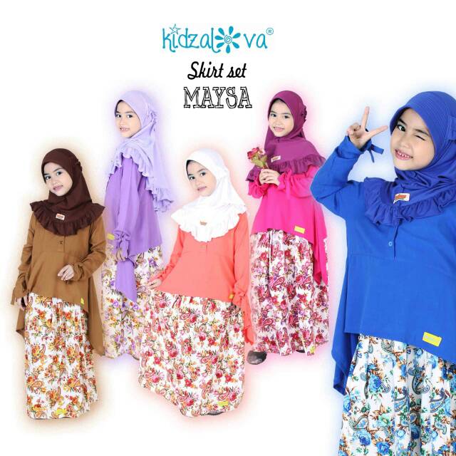 DISKON SKIRT SET MAYSA - KIDZALOVA - STELAN PLUS HIJAB ANAK