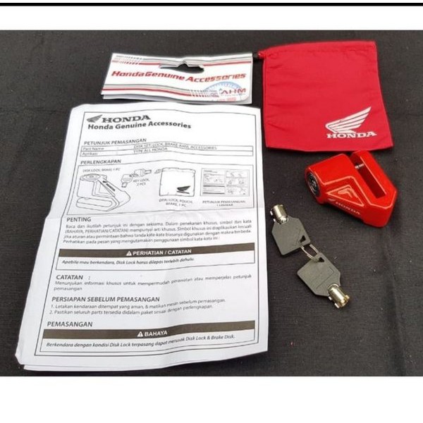 Kunci Gembok Cakram Dislock Motor HONDA Original