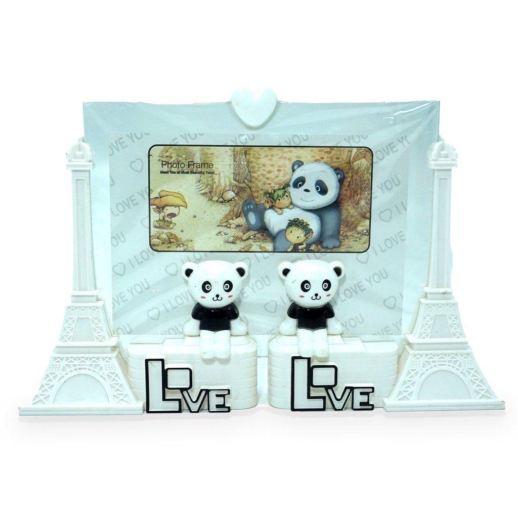 Frame Foto Besar Love 2 Eiffel Pas Foto Kaca Ornament Pajangan Murah Berkualitas