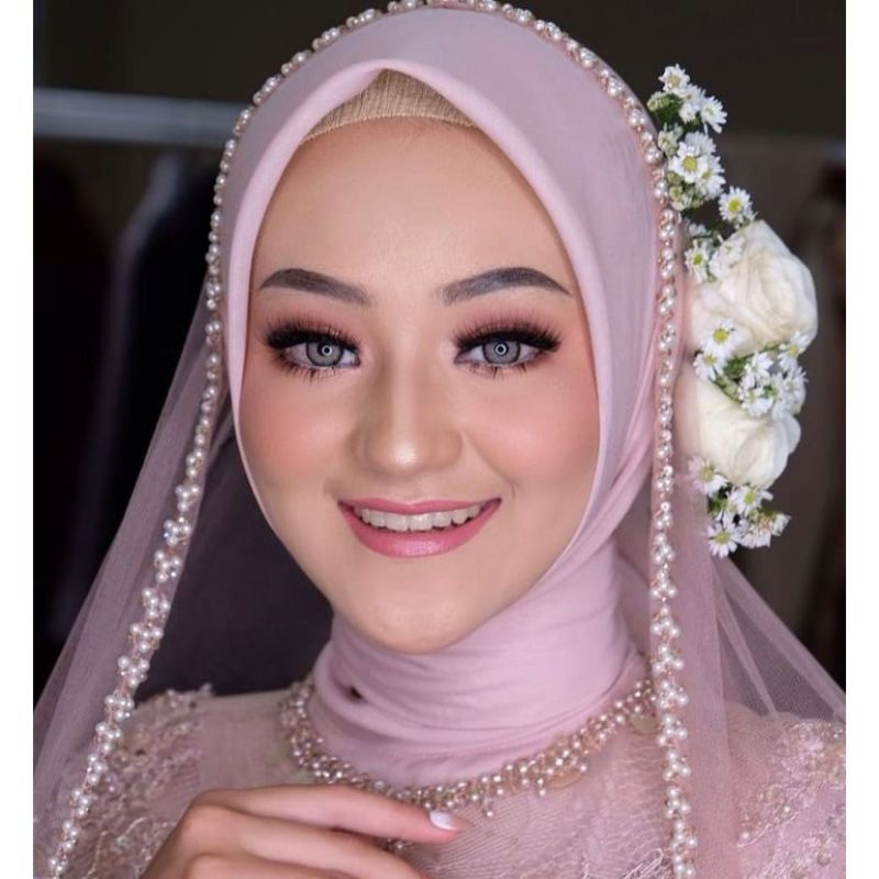 slayer pengantin / hijab pengantin / veil pengantin / selendang pengantin-1