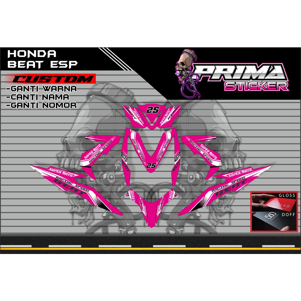 Decal Sticker honda Beat esp custom full body, beat esp