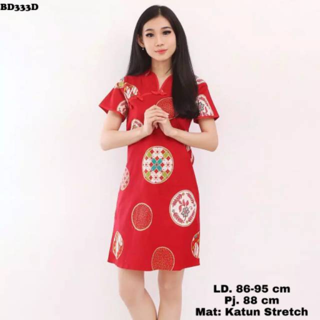 DRESS BATIK CHEONGSAM IMLEK SINCIA CHINESE ORIENTAL