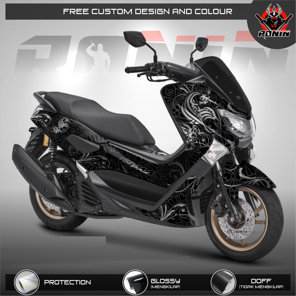 Sticker Decal FULL BODY NMAX Motif Wayang Silver