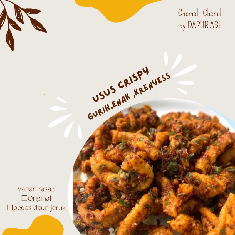 

KRIPIK USUS AYAM /USUS CRISPY /CEMILAN ENAK pedas daun jeruk 250gr