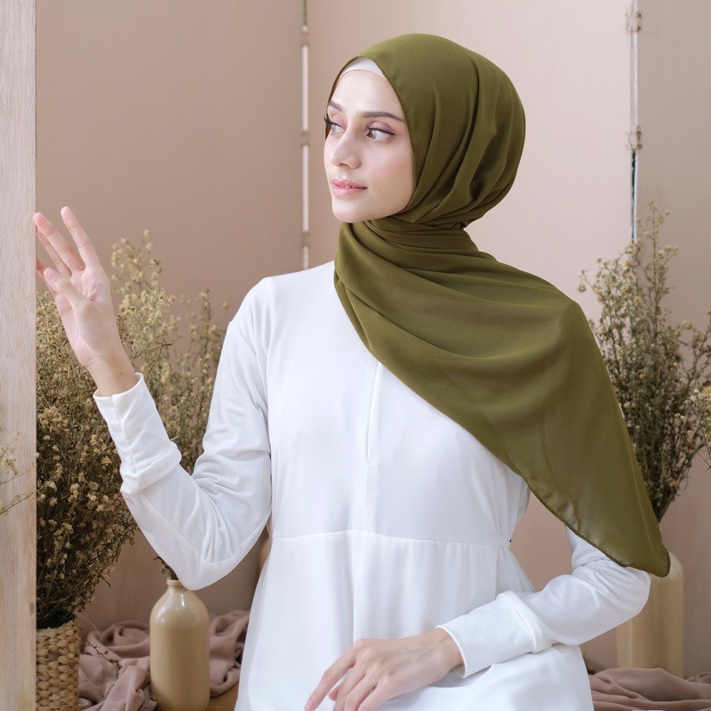 HIJAB PASHMINA CERUTY BABYDOLL-Army