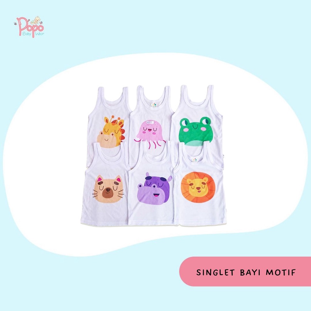 KAOS DALAM BAYI/ SINGLET BAYI MOTIF KARAKTER PEREMPUAN/ LAKI PERTAMA DI SHOPEE!