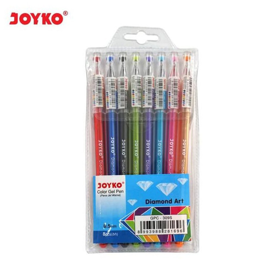 

[BISA COD] Gel Pen GPC-3095 Diamond Art Joyko (8warna)