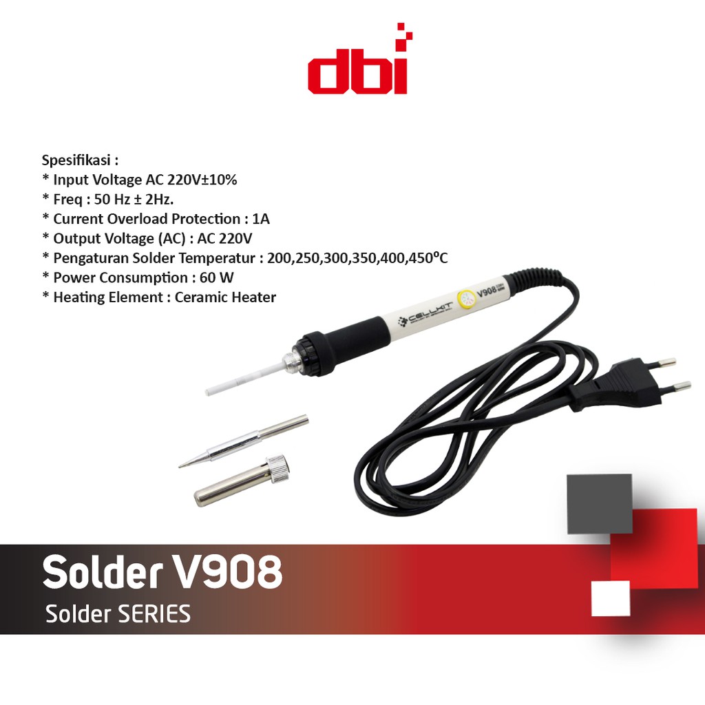 Solder Tangan Pengatur Suhu CELLKIT V908