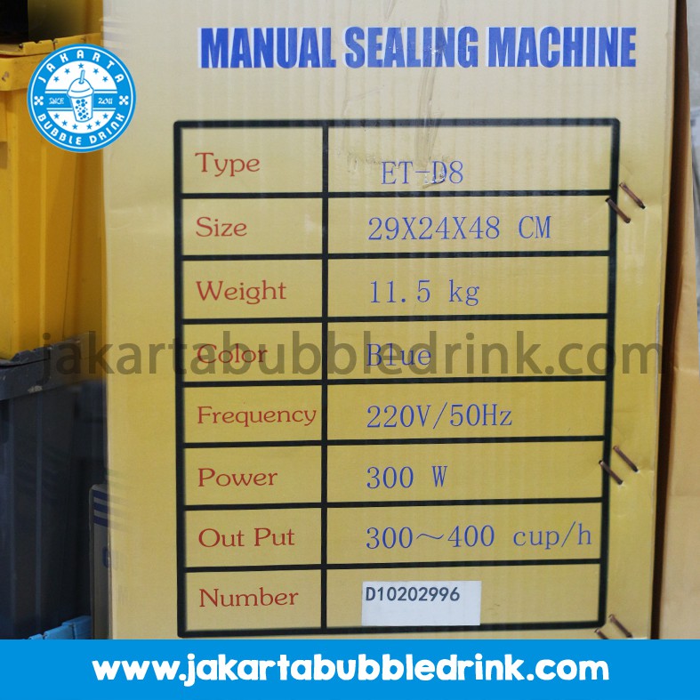 Mesin Cup Sealer- Eton ET D8 - Cup Cup Happy - Manual Sealing Machine