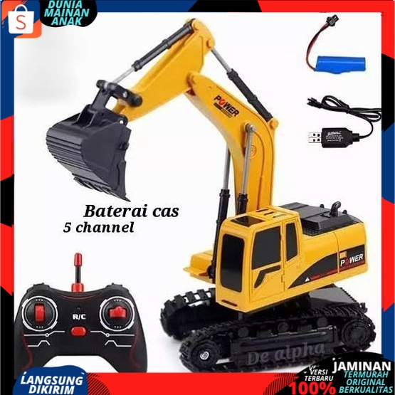 Heavy machine RC excavator crawler mainan mobil truk beco digger RC 1:24 remote kontrol Versi New