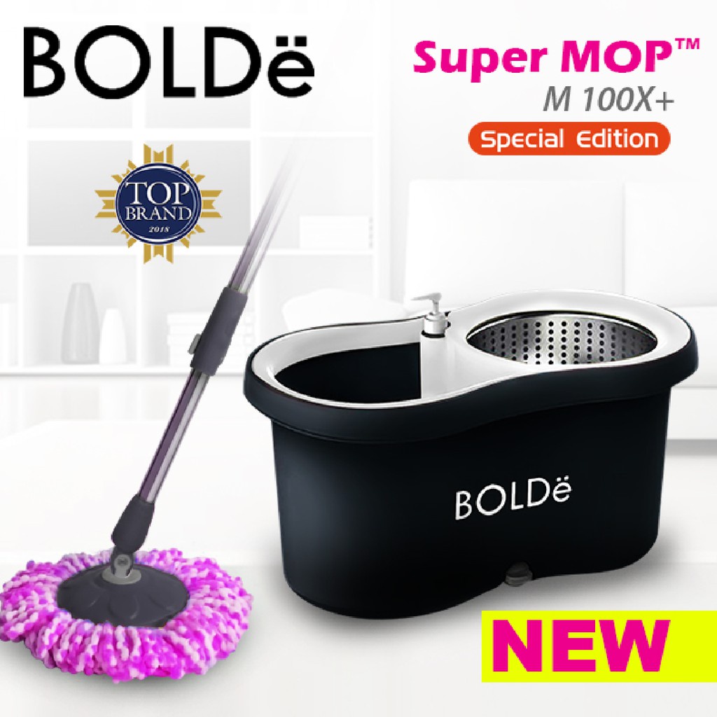 BOLDe Super Mop M100X Alat Pel Lantai BONUS Refill Kain Pel Microfiber