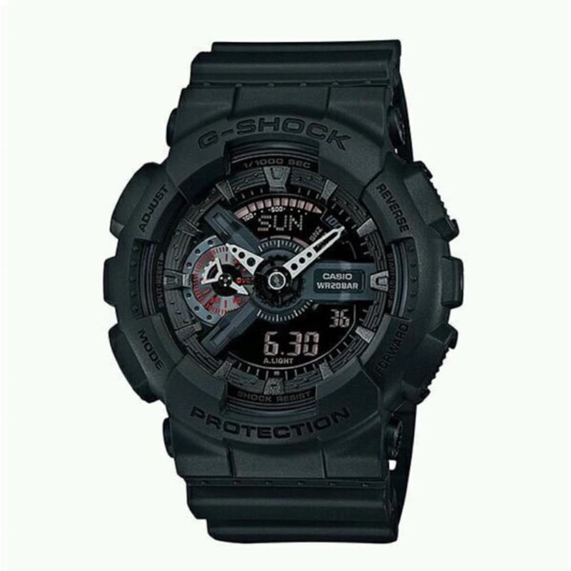 Casio g- shock / jam tangan pria/ black / strap resin / ga - 110mb - 1adr original dan bergaransi