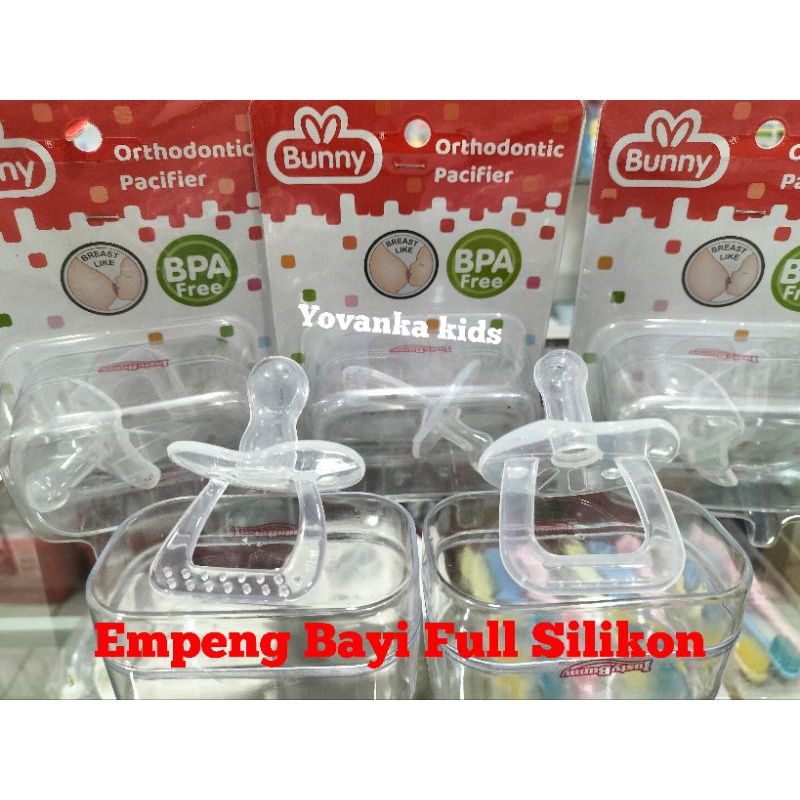 Empeng Bayi Full Silikon BPA Free+Kotak Penyimpanan Bunny/Orthontic pacifier