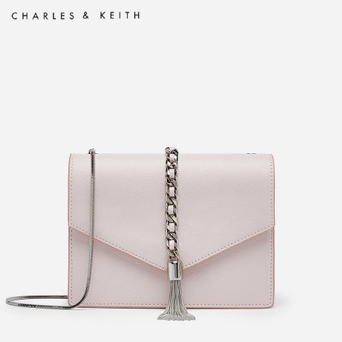 TAS SELEMPANG WANITA CHARLES & KEITH HAND BAG CNK-6032 PINK ORIGINAL IMPORT BATAM TERMURAH