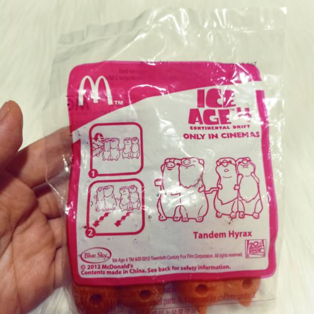 McD Happy Meal Ice Age 4 Continental Drift Tandem Hyrax