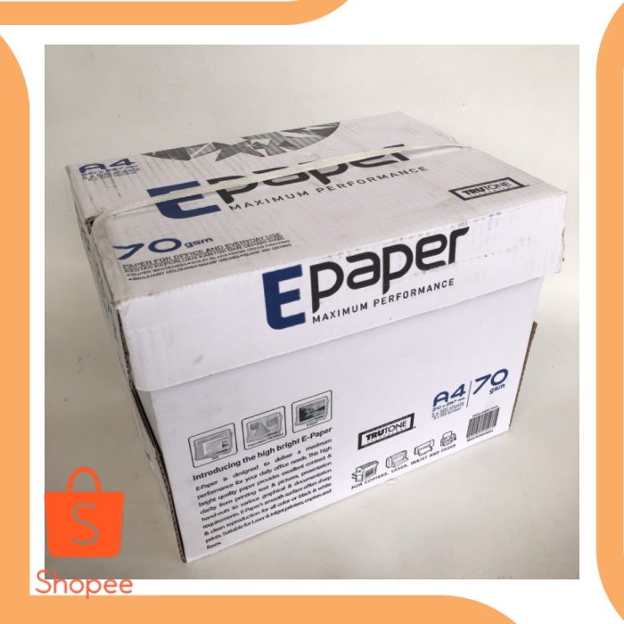 

kertas HVS A4 70gr epaper 1 dus [1 box = 5 rim] GOJEKGRAB Bandung sp