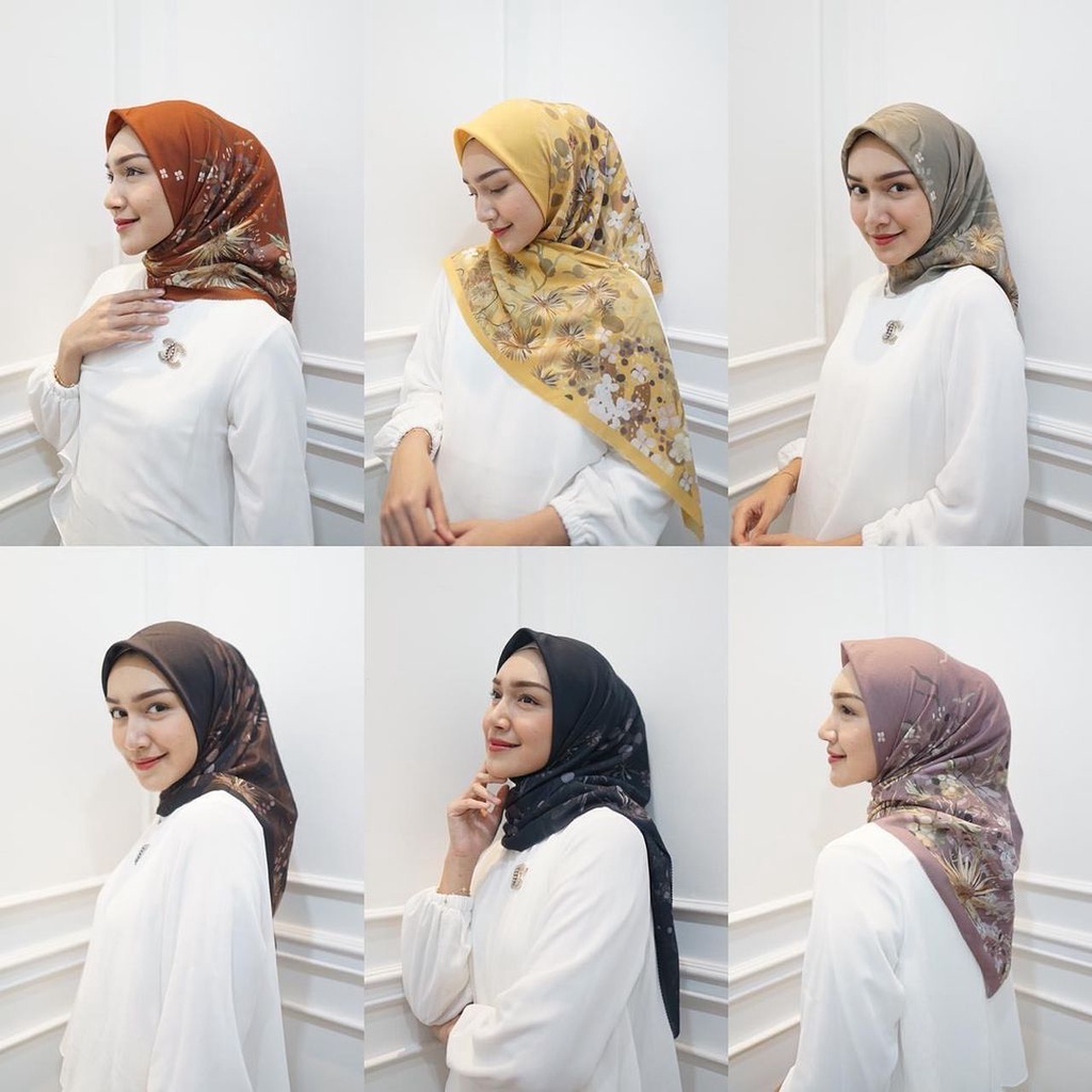 SCARF LYANA BY RADWAH, HIJAB SEGIEMPAT RADWAH ORIGINAL
