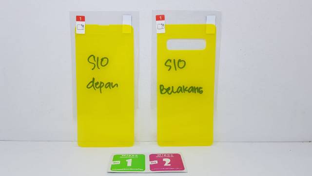 Anti Gores Plastik Samsung S10 6.1 inchi FULLSET Anti Shock Samsung G973 Anti Gores DEPAN BELAKANG