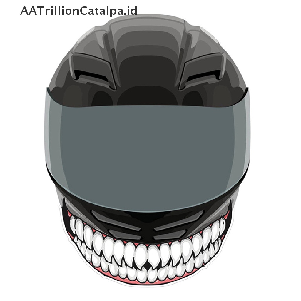 Aa Sticker Decal Dekorasi Helm Motor Motif Gambar Kucing Trillion Catalpa DIY