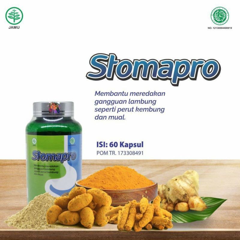 Obat Maag, Asam Lambung, Gerd, Mual, Perut Kembung, Nyeri Ulu Hati Herbal Stomapro Naturafit Asli-1