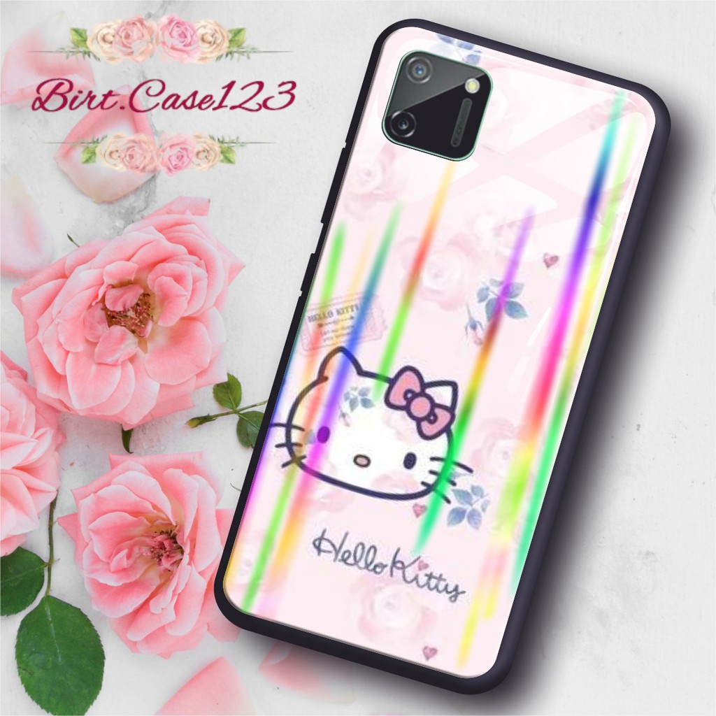 BC Case Gambar HELLO KITTY back case glass aurora oppo samsung vivo xiaomi realme iphone all type