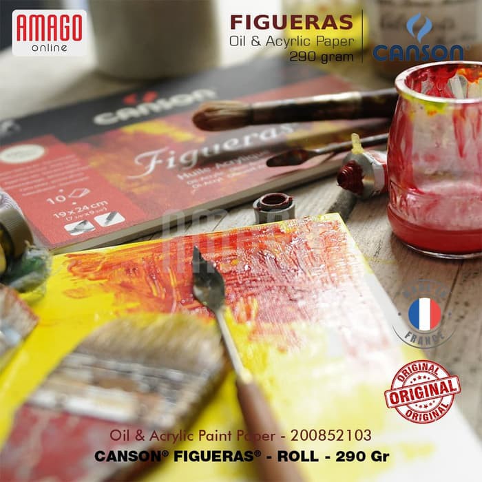 CANSON FIGUERAS - PAPER FOR OIL AND ACRYLIC PAINT - ROLL - 290G - 1,4 X 10M - 200852103