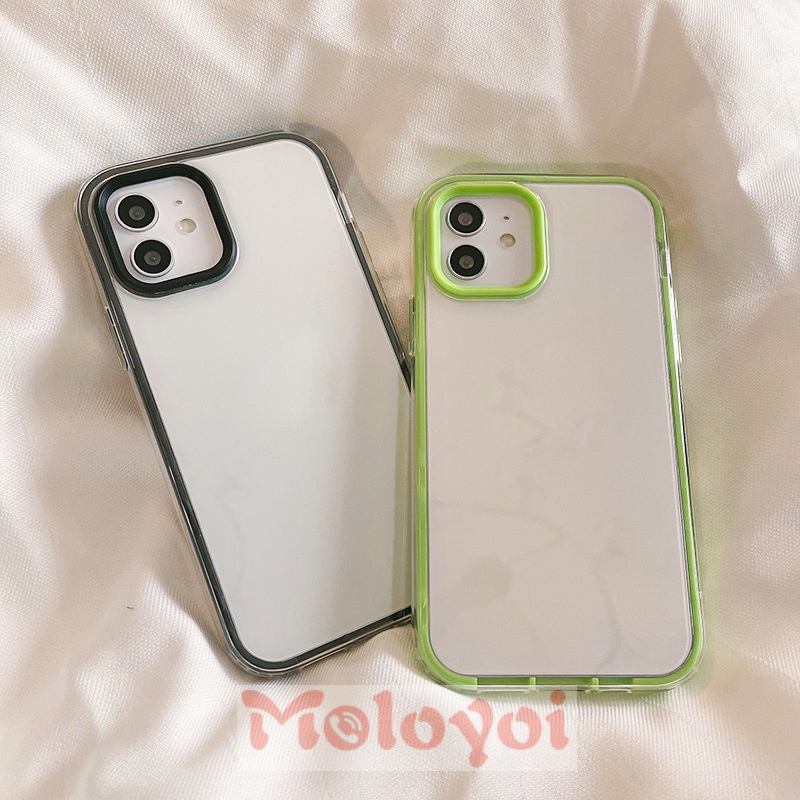 Soft Case TPU Transparan 3 in 1 Warna-Warni Untuk 11 XR 7 8 Plus XS X 12 11 13 Pro Max SE 2020