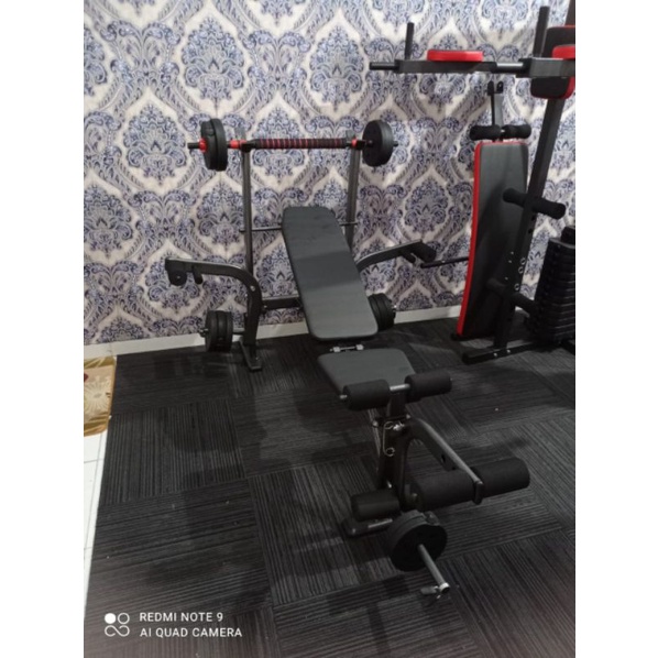 Benchpress bench press set dumble dumbel 20kg alat angkat beban