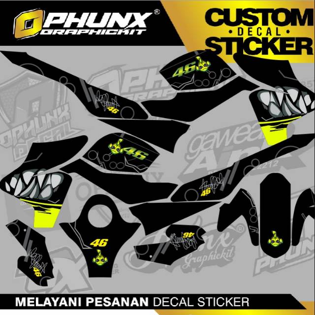 stiker decal vixion hiu rossy