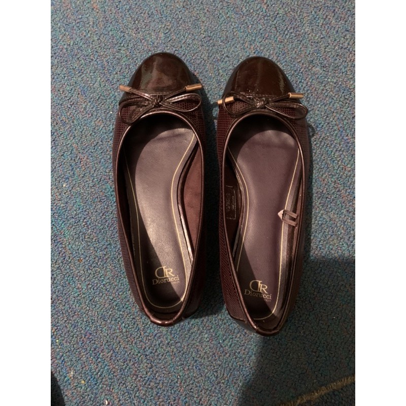 DIORUCCI MAROON FLAT SHOES