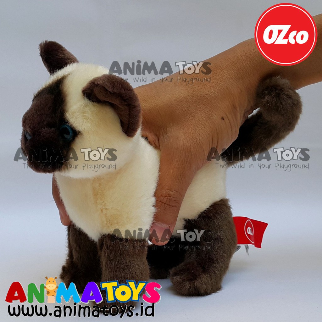 Boneka Hewan Kucing Siam Siamese Cat Animatoys OZco SOZ094