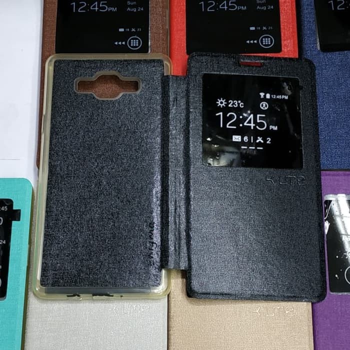 SAMSUNG A700 / A7 sarung flip cover ume/ sarung model buku