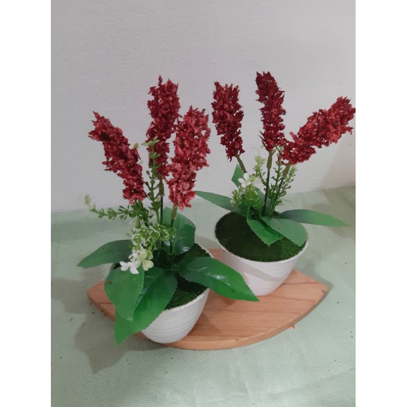 rangkaian bunga lavender bunga artificial bunga meja bunga hias dekorasi pot bunga-2