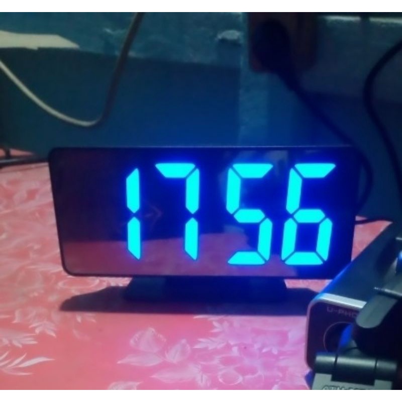 Jam Alarm Jam Meja Digital LED Mirror Clock SONIFER