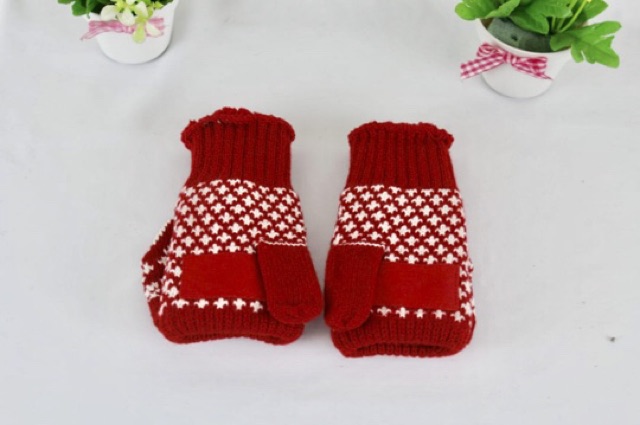 Sarung Tangan Rajut Wool Musim Dingin Winter Glove Bear