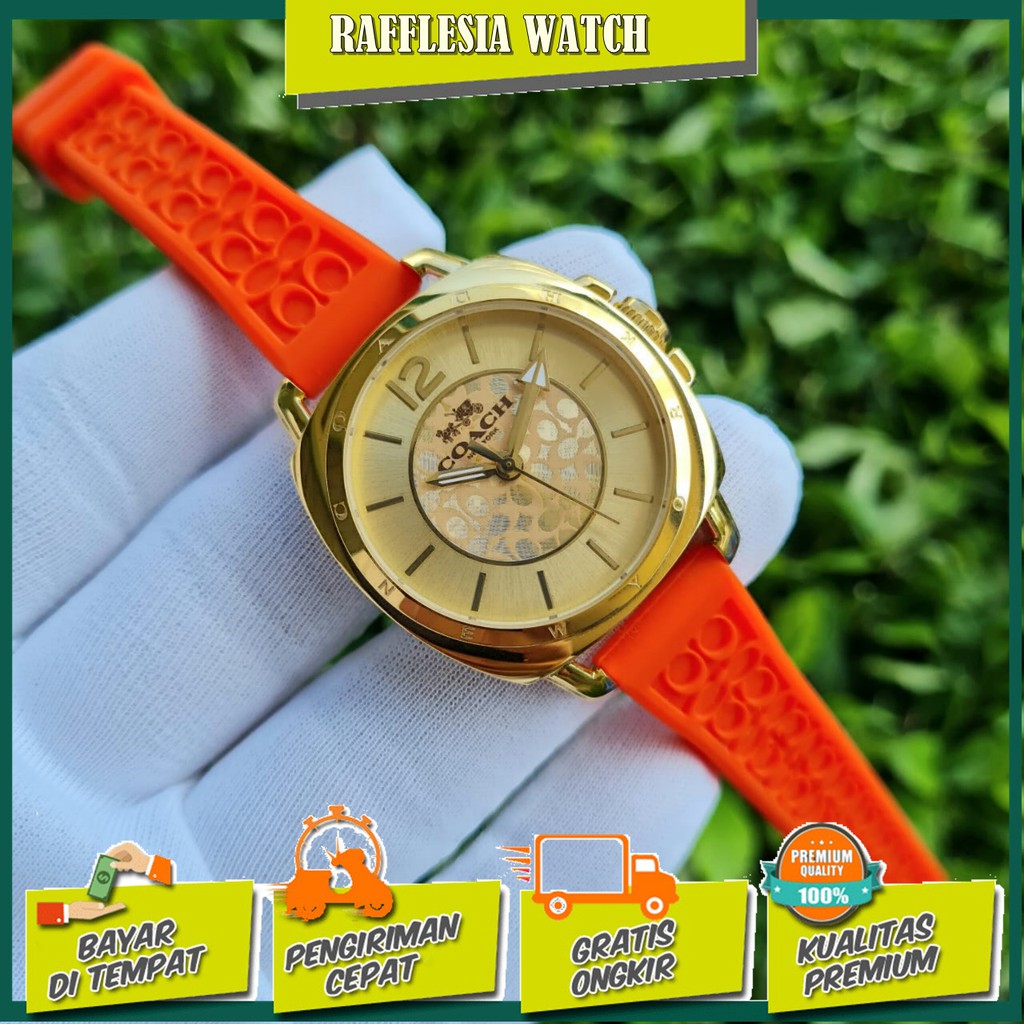 JAM TANGAN WANITA COACH 14501908 RUBBER ORIGINAL