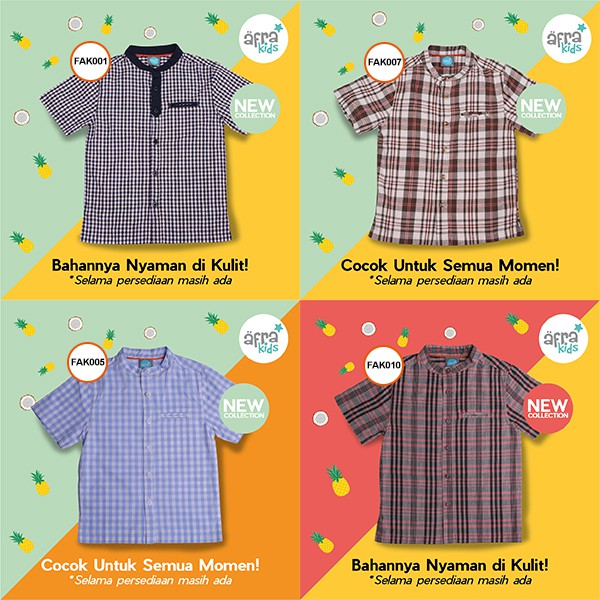 Baju Koko Anak Afrakids - Baju Muslim Anak Laki-Laki