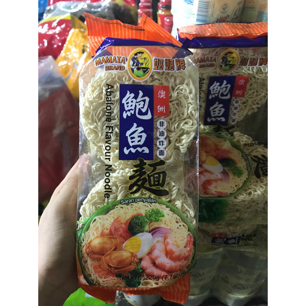 

MIE KERING ABALON MAMATA 220GR TANPA BUMBU MIE ABALONE 4 BIJI MIE INSTAN ABALON MALAYSIA