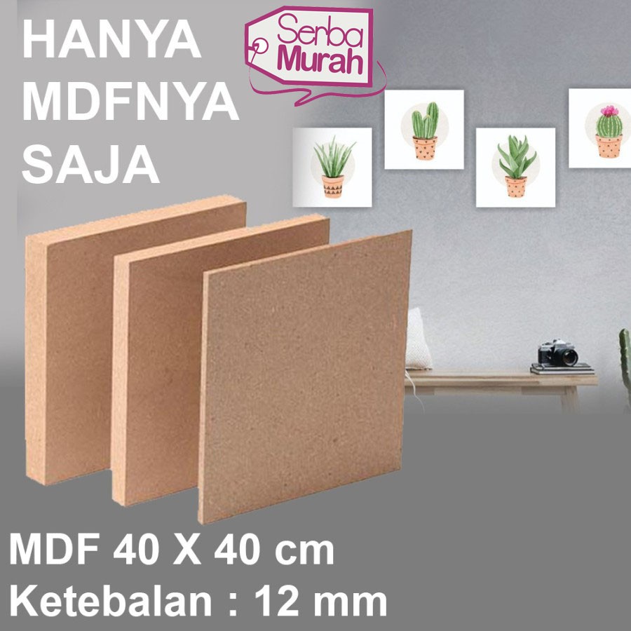 Papan Kayu MDF 12mm  dan 6mm Ukuran 40cm x 40cm / Kayu Hiasan Dinding/Foto/Kayu Homedecor