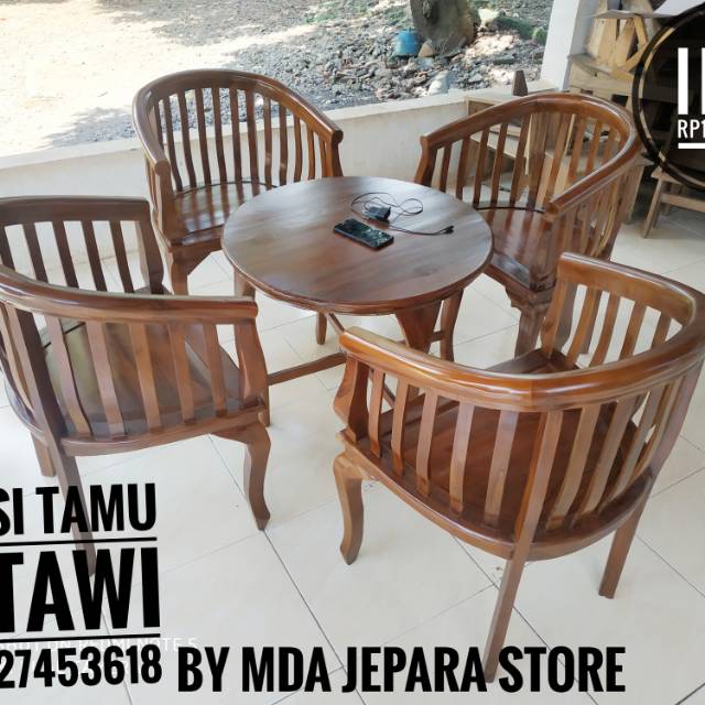 Satu set kursi tamu betawi jati berkkualitas