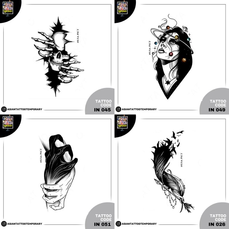 NEW &quot;AESTHETIC DESIGN&quot; TEMPORARY TATO ORIGINAL TEMPORER ASIANTATTOO