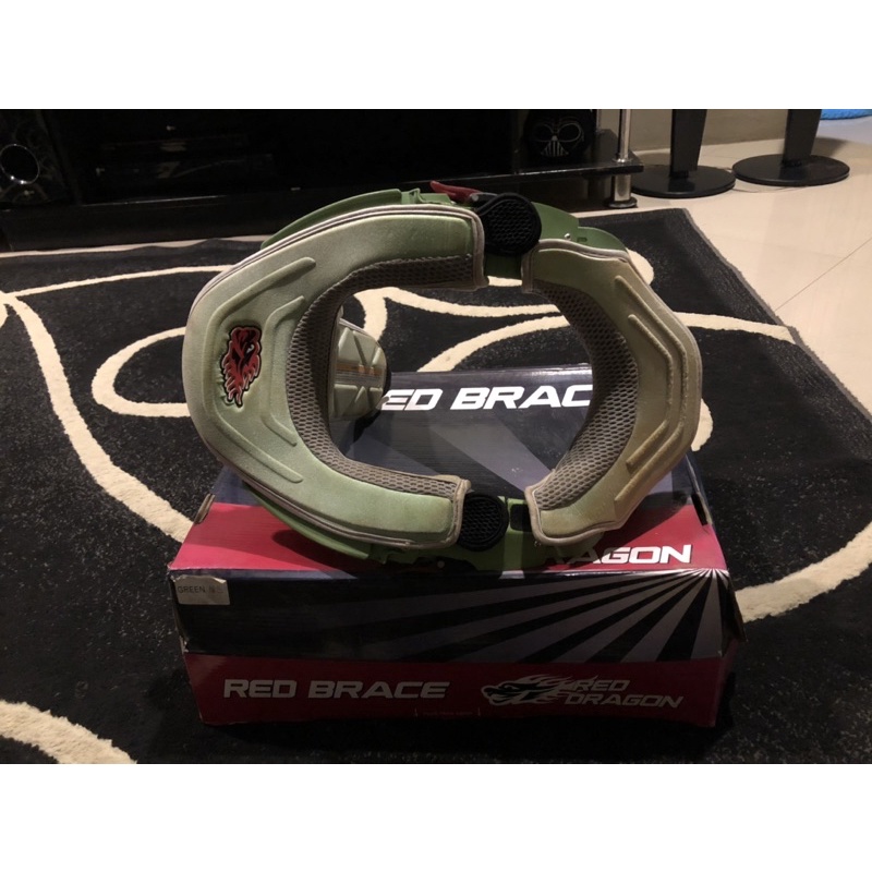 neck brace red dragon (pelindung leher trail)