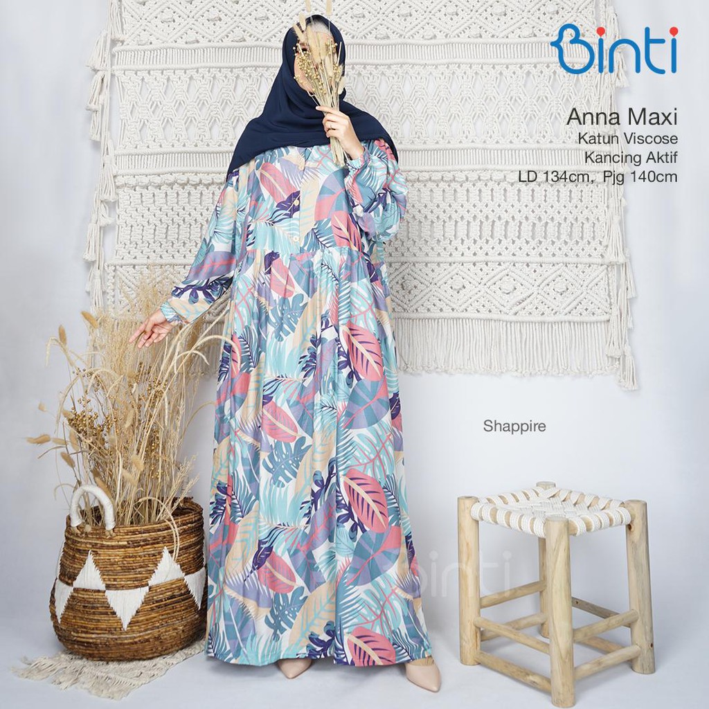 Gamis Jumbo ANA Maxy/ Dress big size ld 135 motif DAUN kekinian