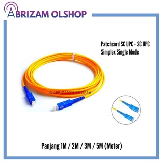 Patchcord SC UPC - SC UPC 5 m / 3 m / 2 m / 1 m (meter ) Kabel Fiber Optic Single Mode Simplex Patch cord sc upc