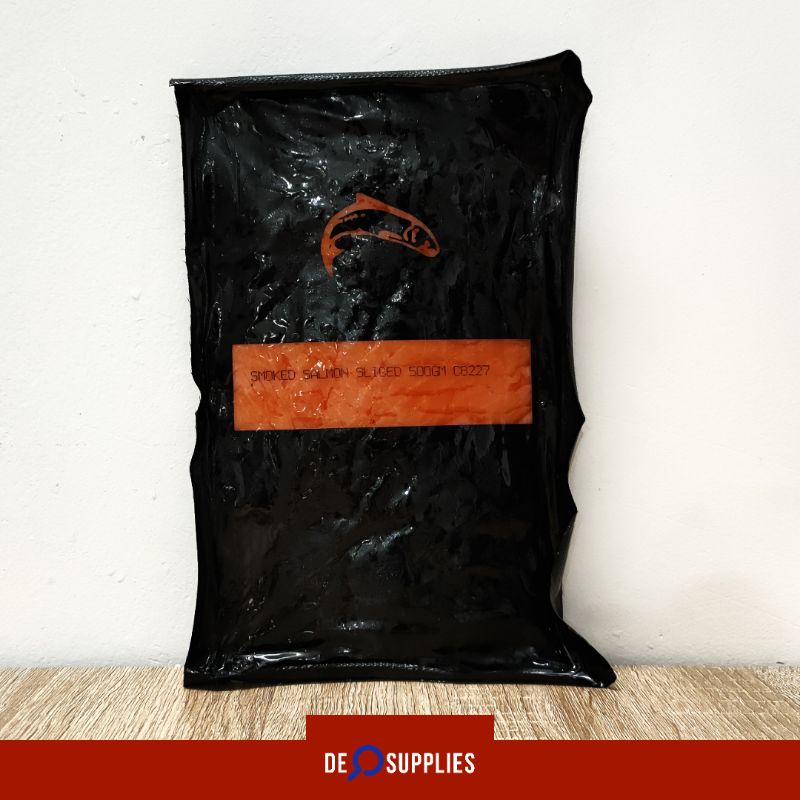 Smoked Salmon Slice 500gr - Fillet Salmon Asap Ikan Norwegian Smoke
