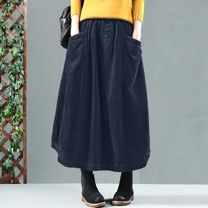 Corduroy Skirts Original  -  Rok Wanita Kurduroi Import (Realpict)