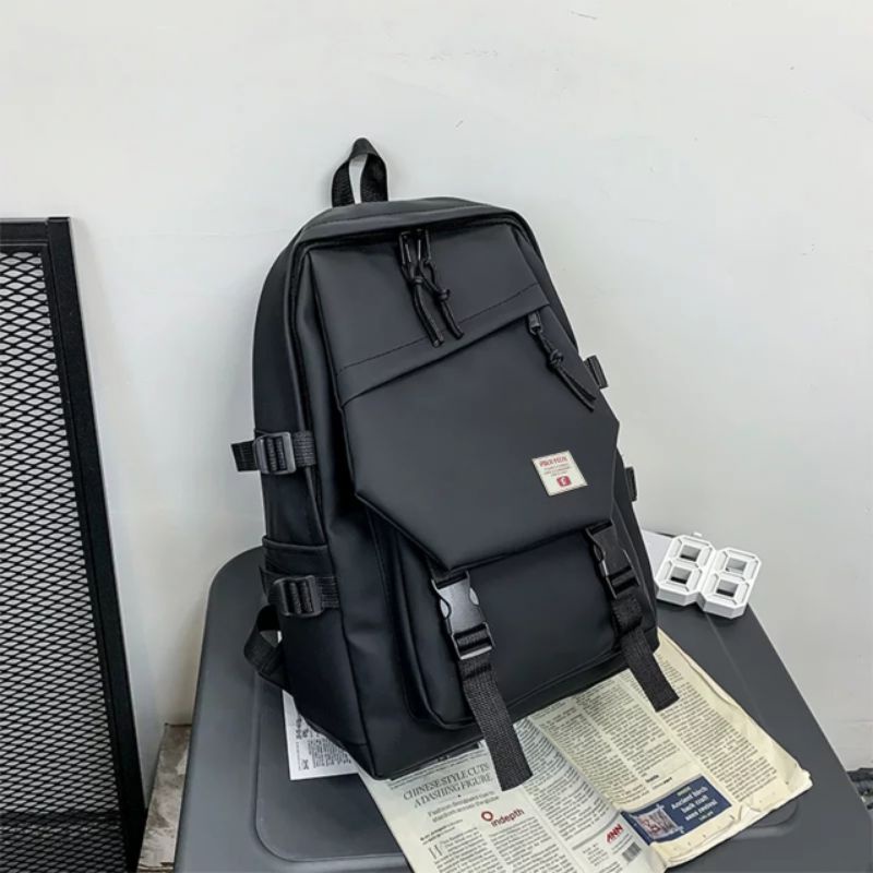 Polofelix Tas Ransel Laptop Merah Nilon Kapasitas Besar