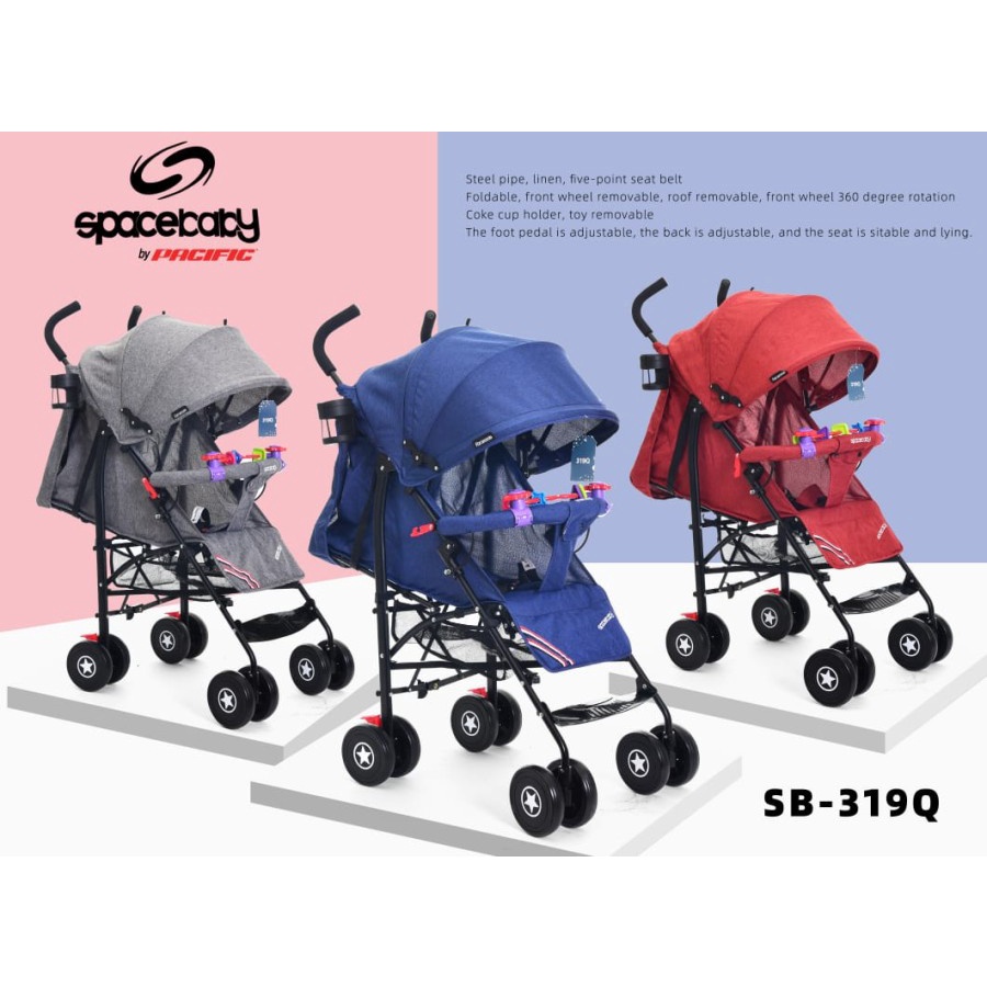 (TERMURAH) Kereta dorong bayi balita spacebaby 319Q baby stroller dorongan anak bayi balita space ba